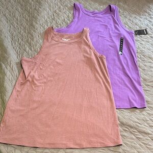 NWT Torrid Rose and Purple ribbed Tank Tops